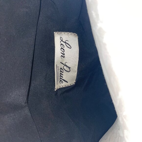 Leon Paule Beverly Hills Vintage Womens Jacket Size Medium Black Scallop Edge - Picture 4 of 16